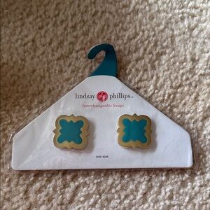 Lindsay Phillips Blue and Gold Interchangeable Snaps! NWT!